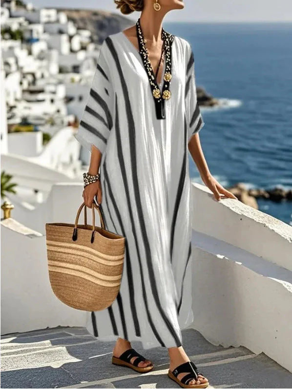 Robe kaftan Maxi femme esprit méditerranéen – Fluide et élégante - Image 5