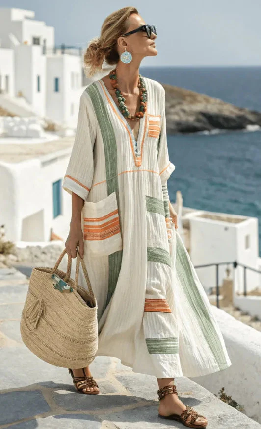 Robe Longue Blanche Fleurie Femme - Robe Maxi Élégante à Manches Longues - Image 4