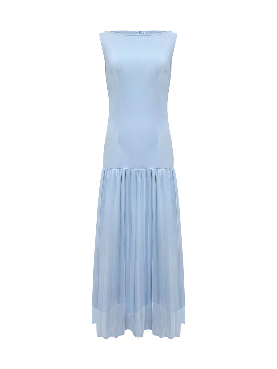 Robe Longue de Soirée en Gaze pour Femme – Col Bateau Élégant - Image 11