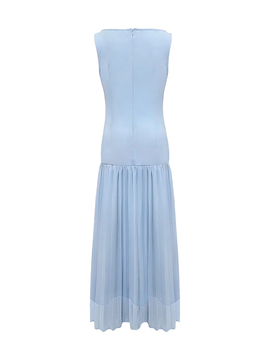 Robe Longue de Soirée en Gaze pour Femme – Col Bateau Élégant - Image 12