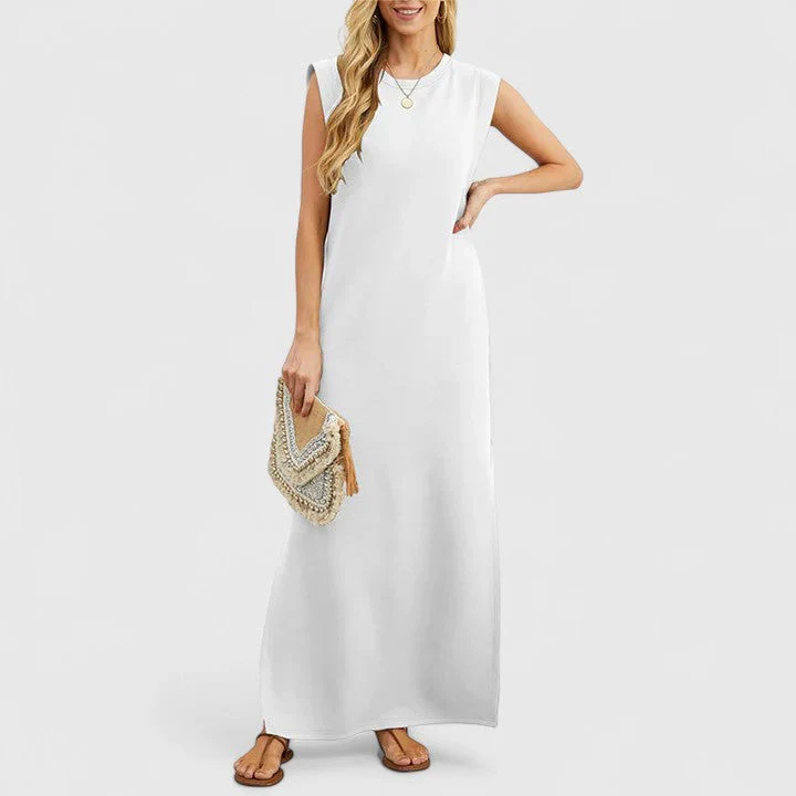 Robe Longue Femme d’Été à Col Rond – Robe Décontractée Ample - Image 4