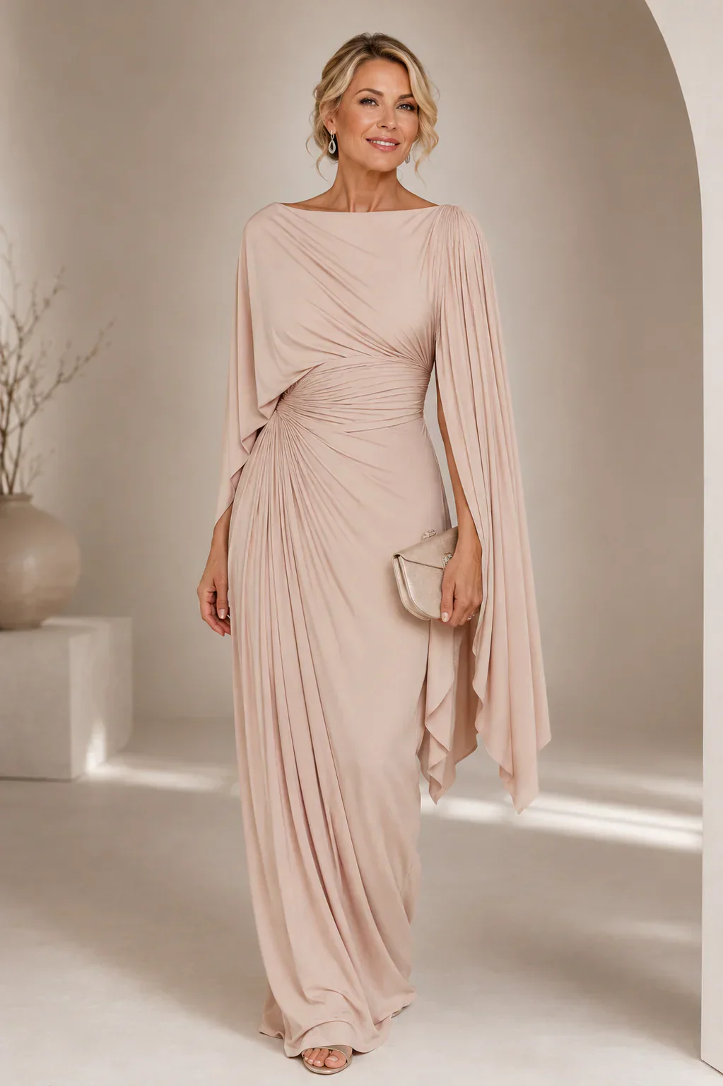 Robe longue femme plissee - Fluide et elegante