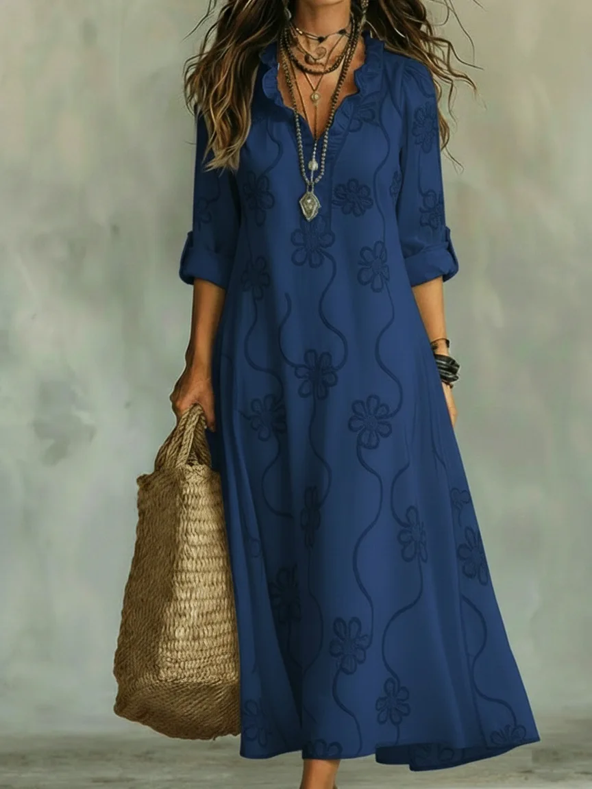 Robe longue fleurie femme d'ete - Fluide et lumineuse - Image 11
