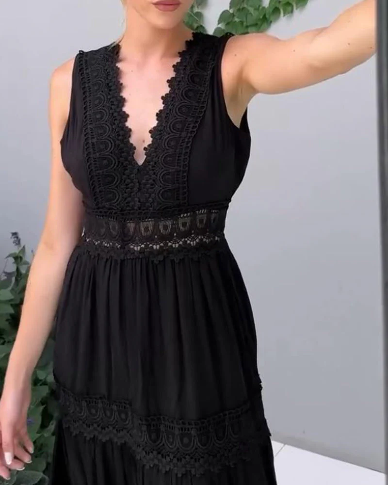 Robe longue Stella en dentelle blanche bohème chic - Image 7