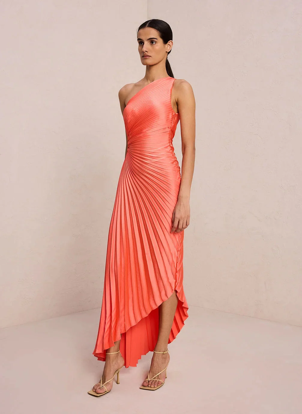 Robe maxi asymetrique femme plissee - Elegante et fluide - Image 6