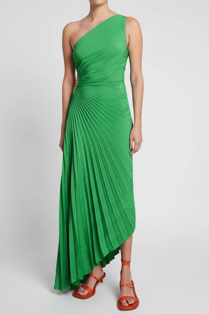 Robe maxi asymetrique femme plissee - Elegante et fluide - Image 8