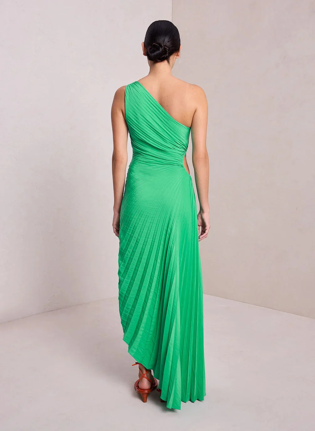 Robe maxi asymetrique femme plissee - Elegante et fluide - Image 9