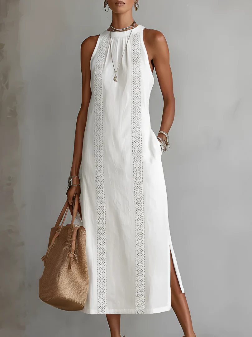 Robe maxi blanche en dentelle femme – Romantique et élégante - Image 2
