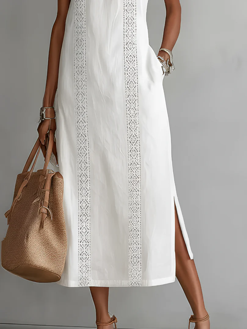 Robe maxi blanche en dentelle femme – Romantique et élégante - Image 5