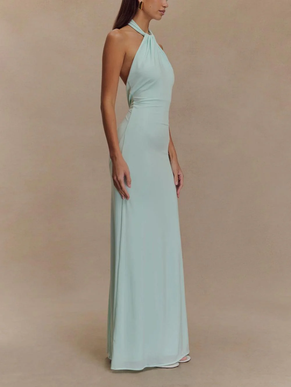 Robe Maxi Dos-Nu Femme à Fronces – Coupe Élégante et Fluide - Image 5