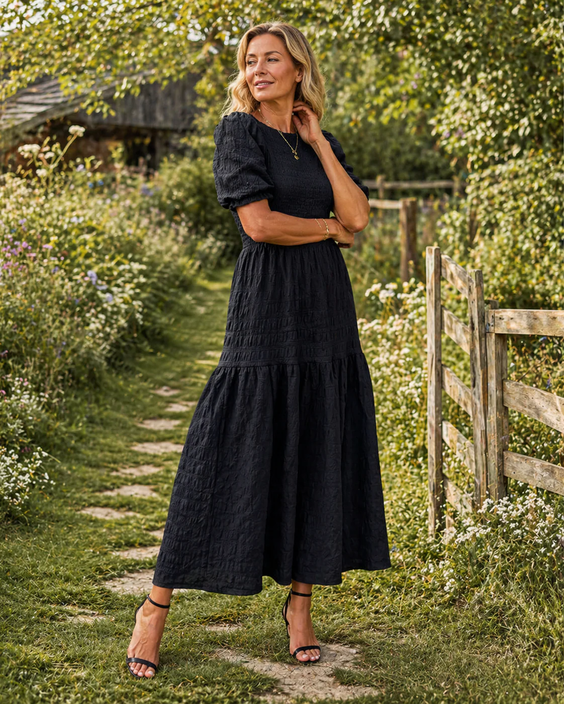 Robe maxi femme à manches bouffantes – Style élégant et féminin - Image 2