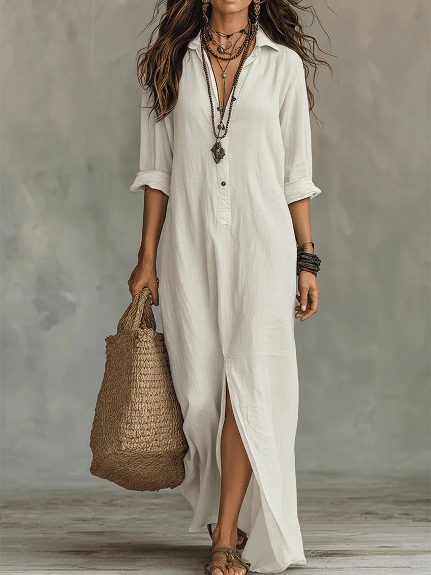Robe maxi femme à silhouette flatteuse – Élégante et fluide - Image 6