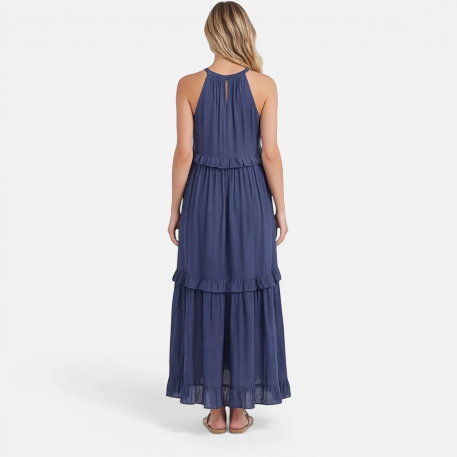 Robe Maxi Femme à Volants – Style Léger Sans Manches Été - Image 10