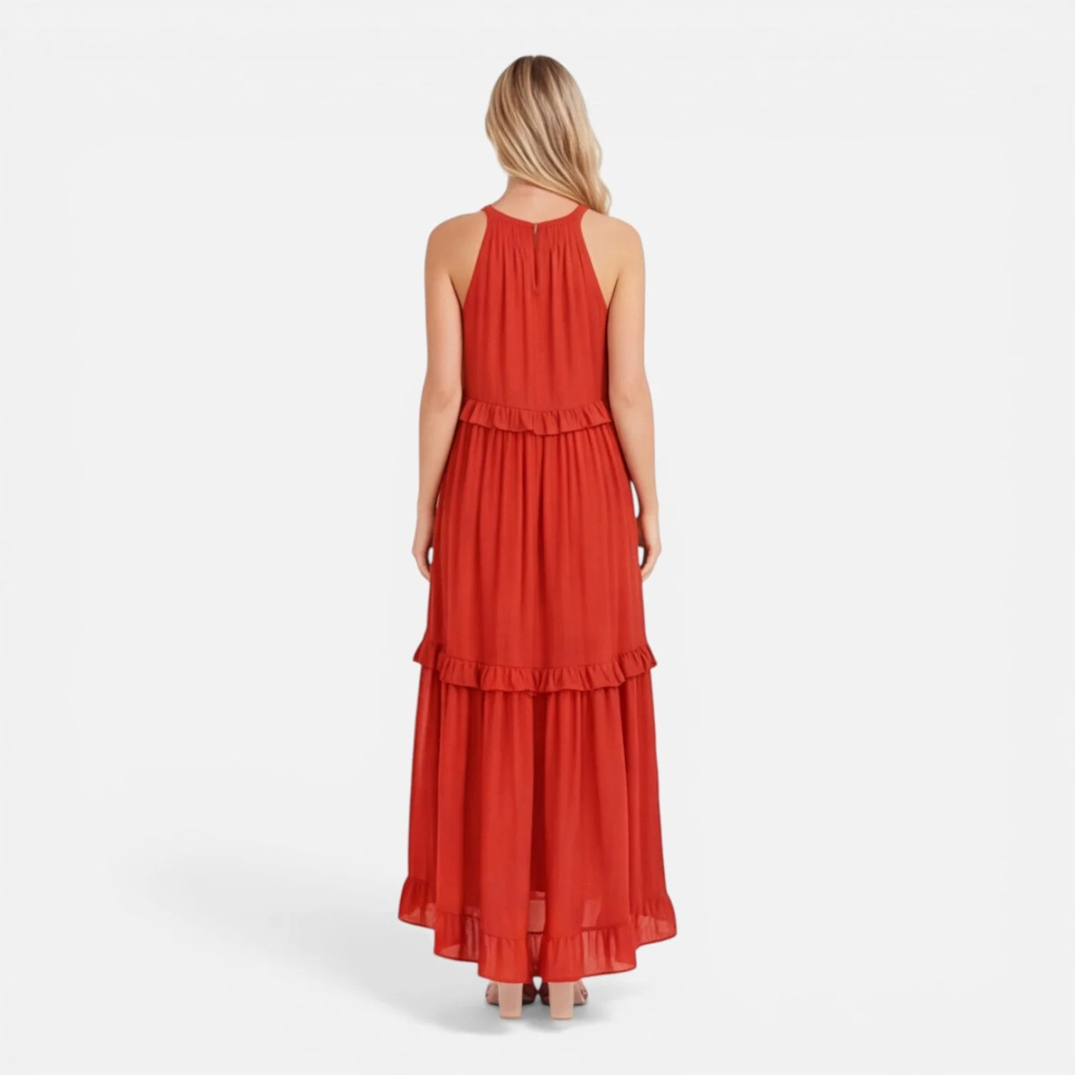 Robe Maxi Femme à Volants – Style Léger Sans Manches Été - Image 16