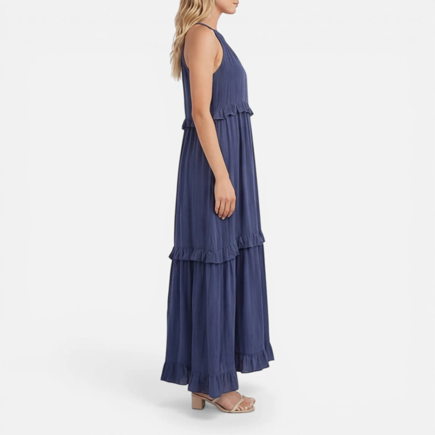 Robe Maxi Femme à Volants – Style Léger Sans Manches Été - Image 9