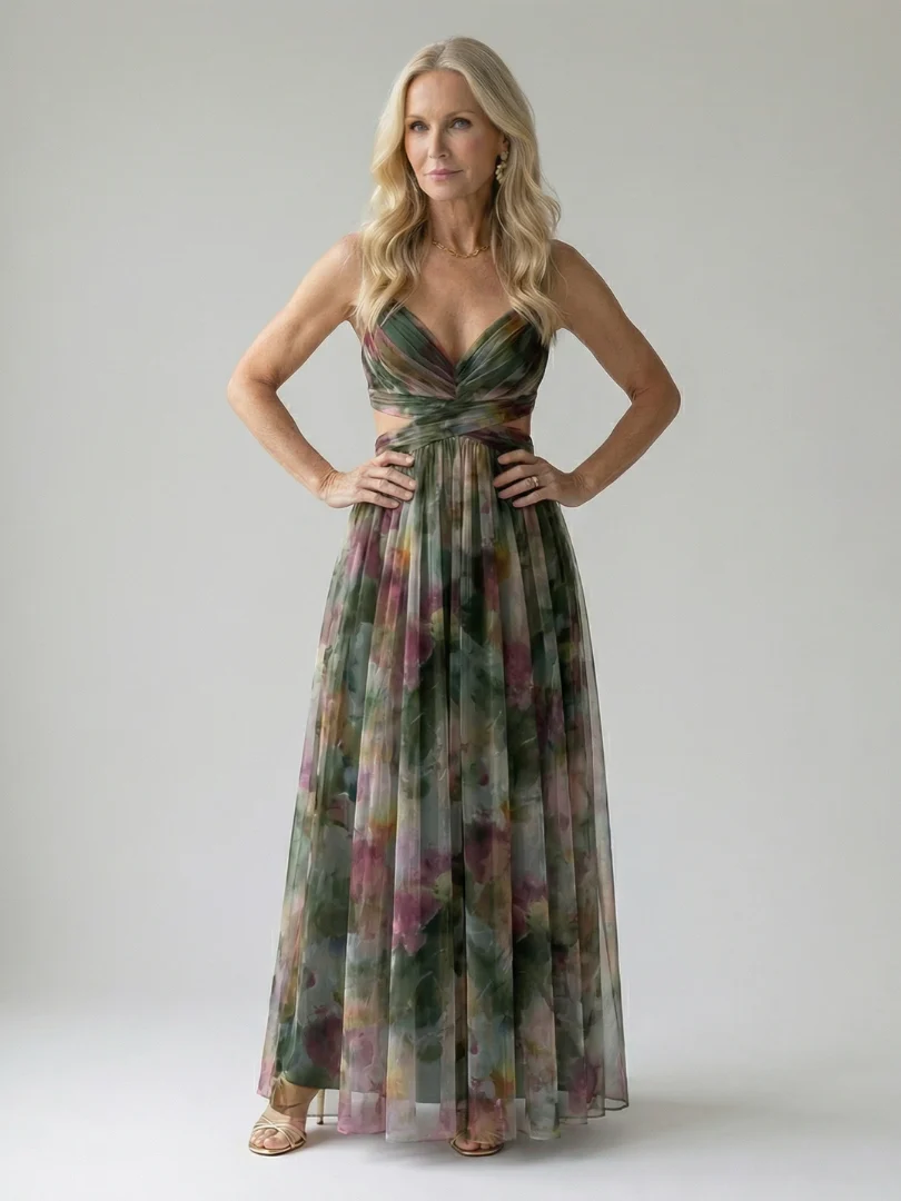 Robe maxi femme cache-coeur fluide - Feminine et legere - Image 11