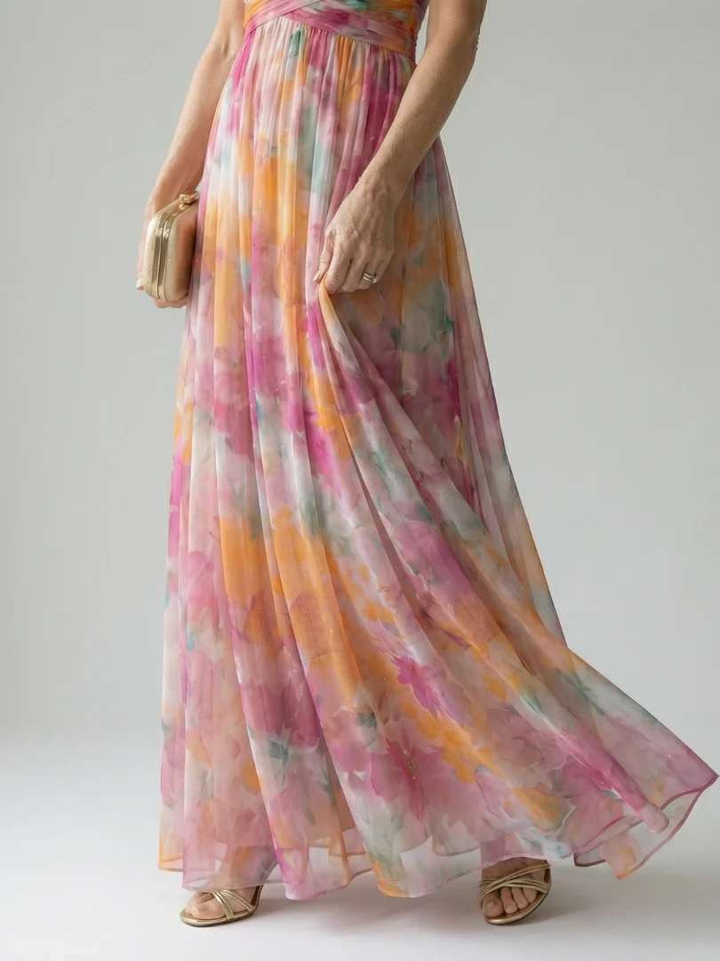 Robe maxi femme cache-coeur fluide - Feminine et legere - Image 4