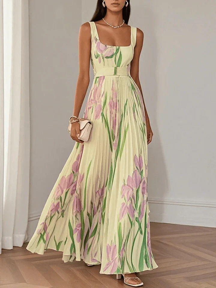 Robe Maxi Femme en Mousseline Sans Manches – Style Élégant Léger - Image 5