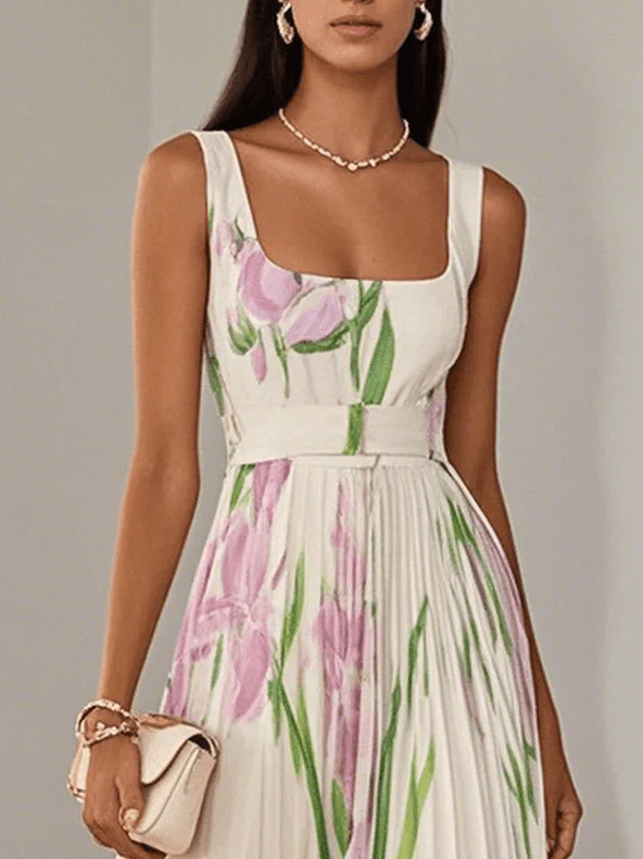 Robe Maxi Femme en Mousseline Sans Manches – Style Élégant Léger - Image 8