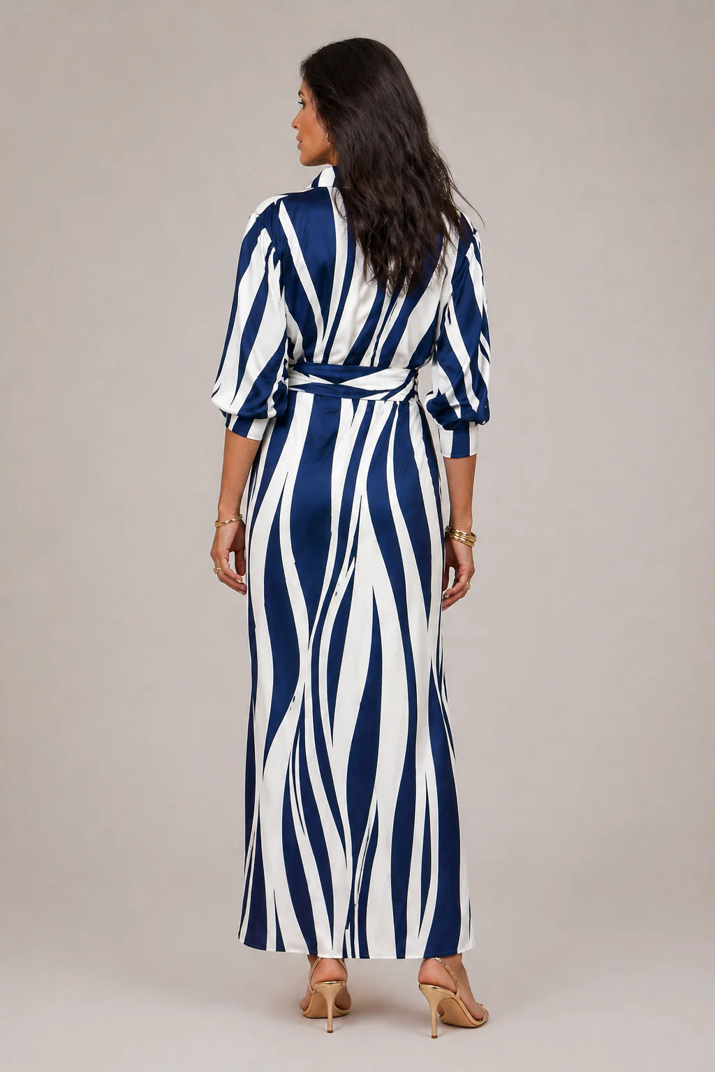 Robe maxi femme fluide a col V - Legere et flatteuse - Image 3