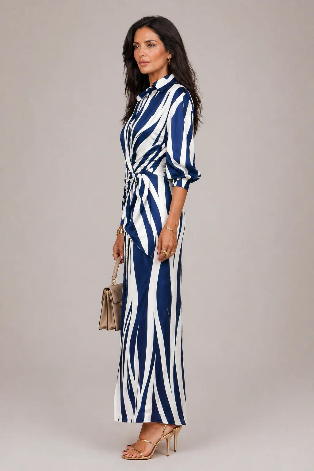 Robe maxi femme fluide a col V - Legere et flatteuse - Image 4