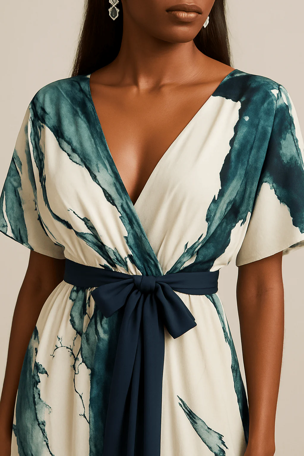 Robe Maxi Femme Imprimé Aquarelle - Robe Longue Fluide Élégante - Image 3