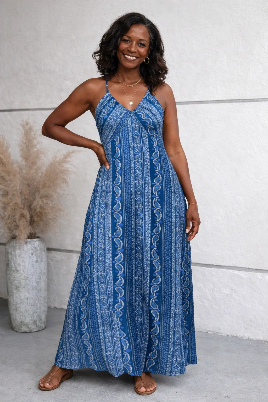 Robe maxi femme imprimée – Coupe fluide et allure estivale - Image 6