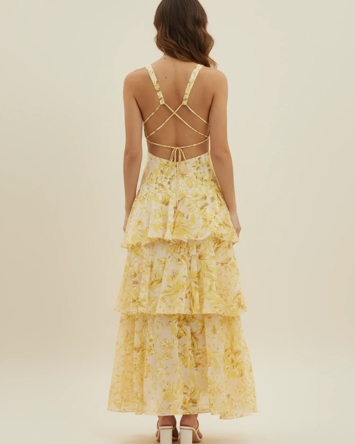 Robe Maxi Femme Sans Manches à Fleurs – Style Estival Élégant à Volants - Image 8
