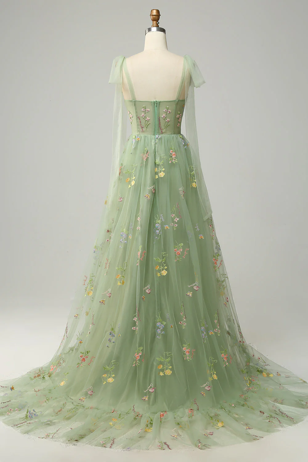 Robe Maxi Fleurie Élégante Femme – Style Bal A-Line avec Corset - Image 12