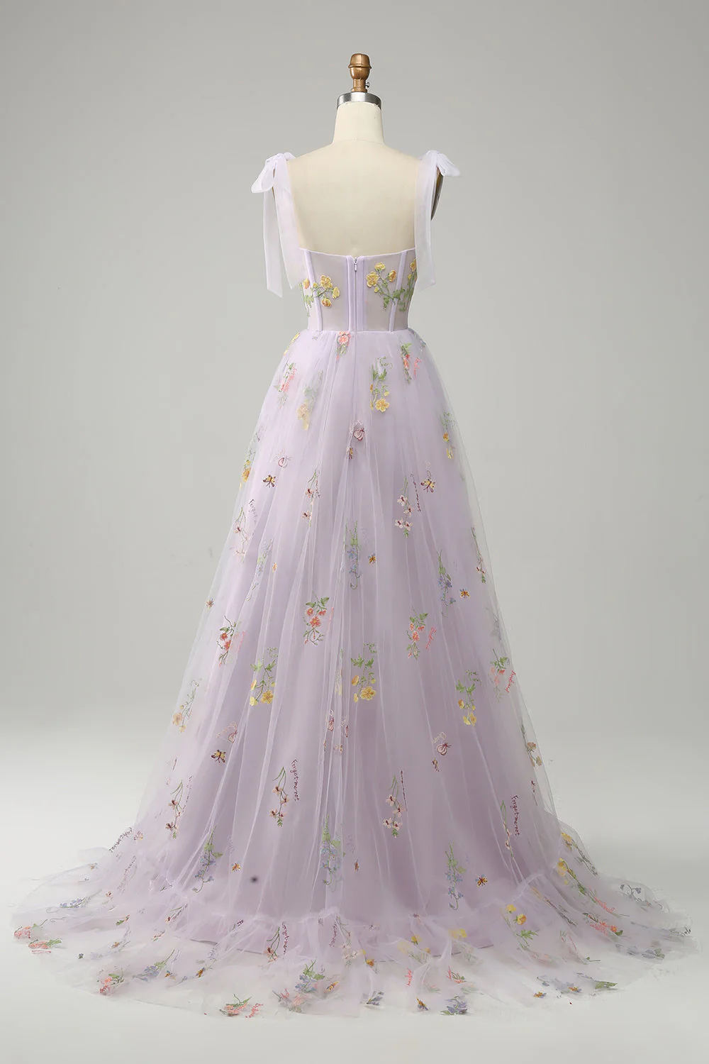 Robe Maxi Fleurie Élégante Femme – Style Bal A-Line avec Corset - Image 15