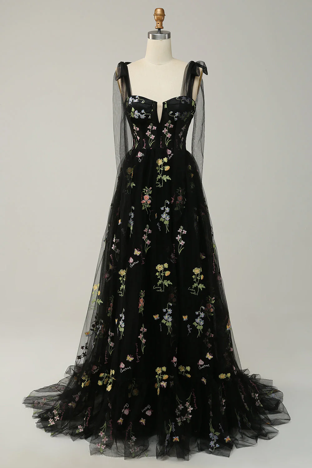 Robe Maxi Fleurie Élégante Femme – Style Bal A-Line avec Corset - Image 5