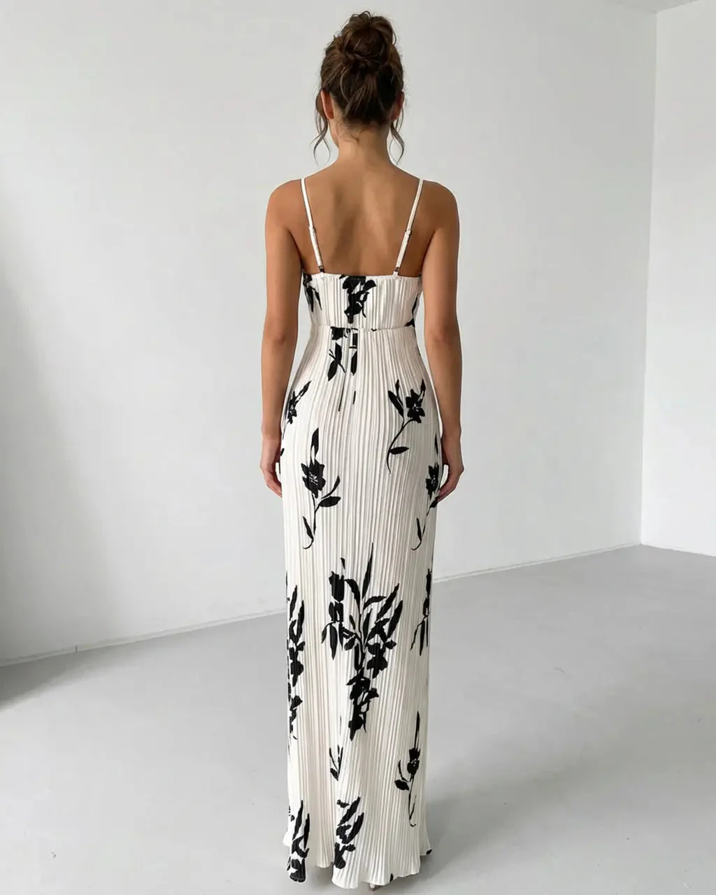 Robe maxi fleurie femme bustier twist - Fluide et raffinee - Image 2