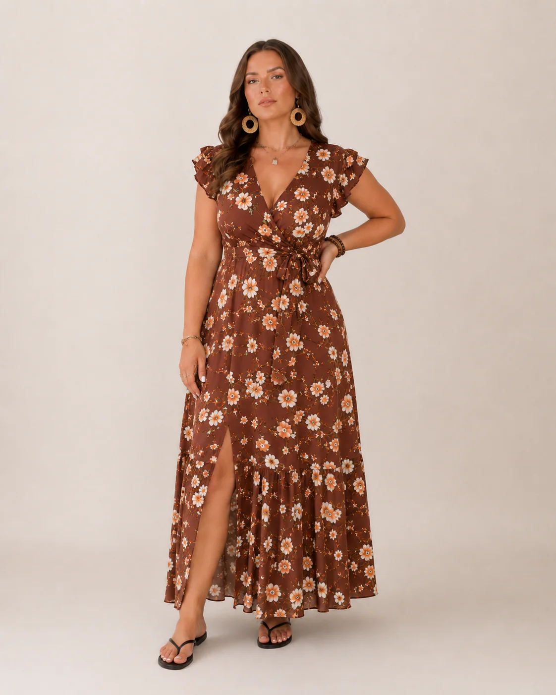 Robe maxi fleurie femme portefeuille - Flatteuse et feminine - Image 12