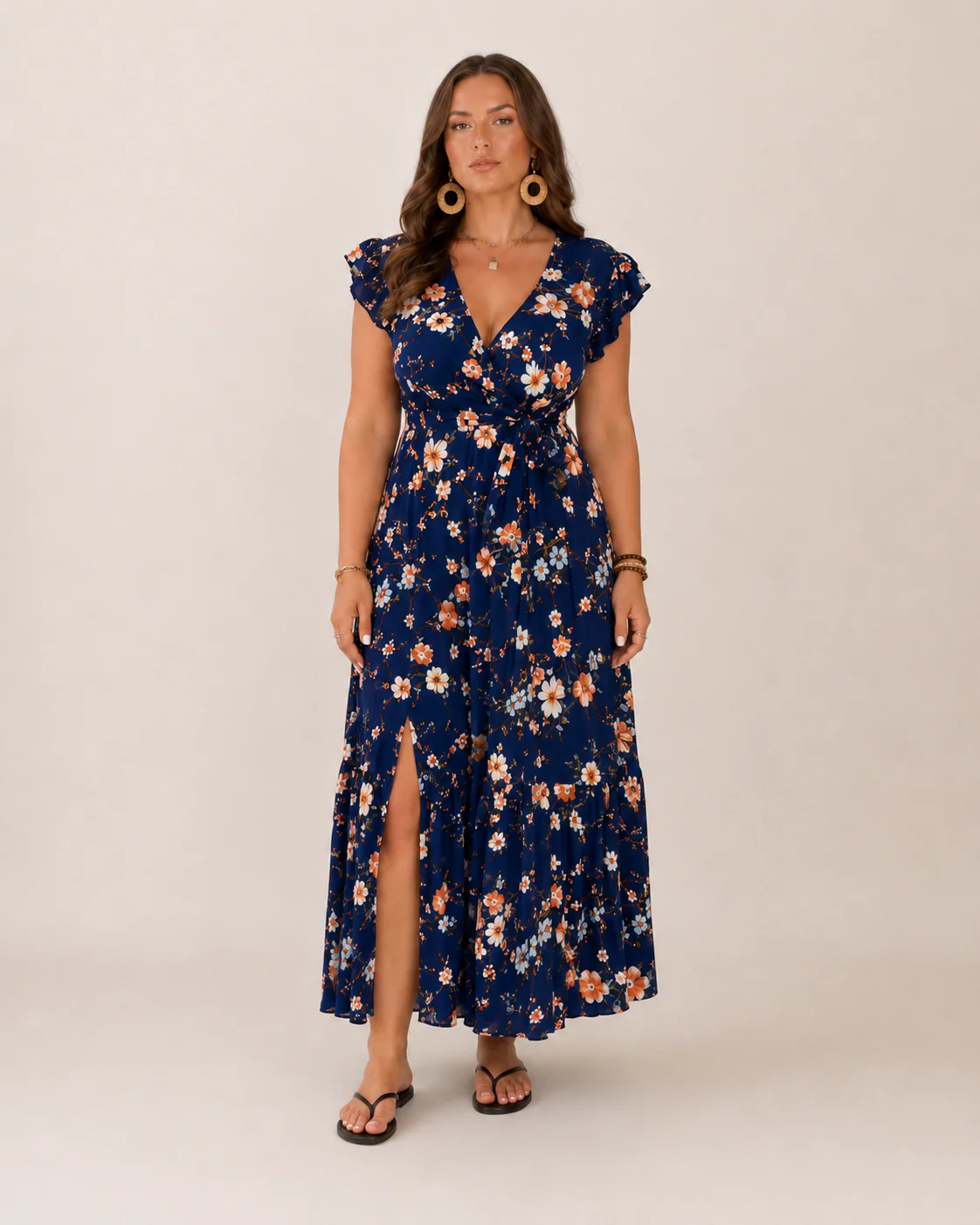 Robe maxi fleurie femme portefeuille - Flatteuse et feminine - Image 2