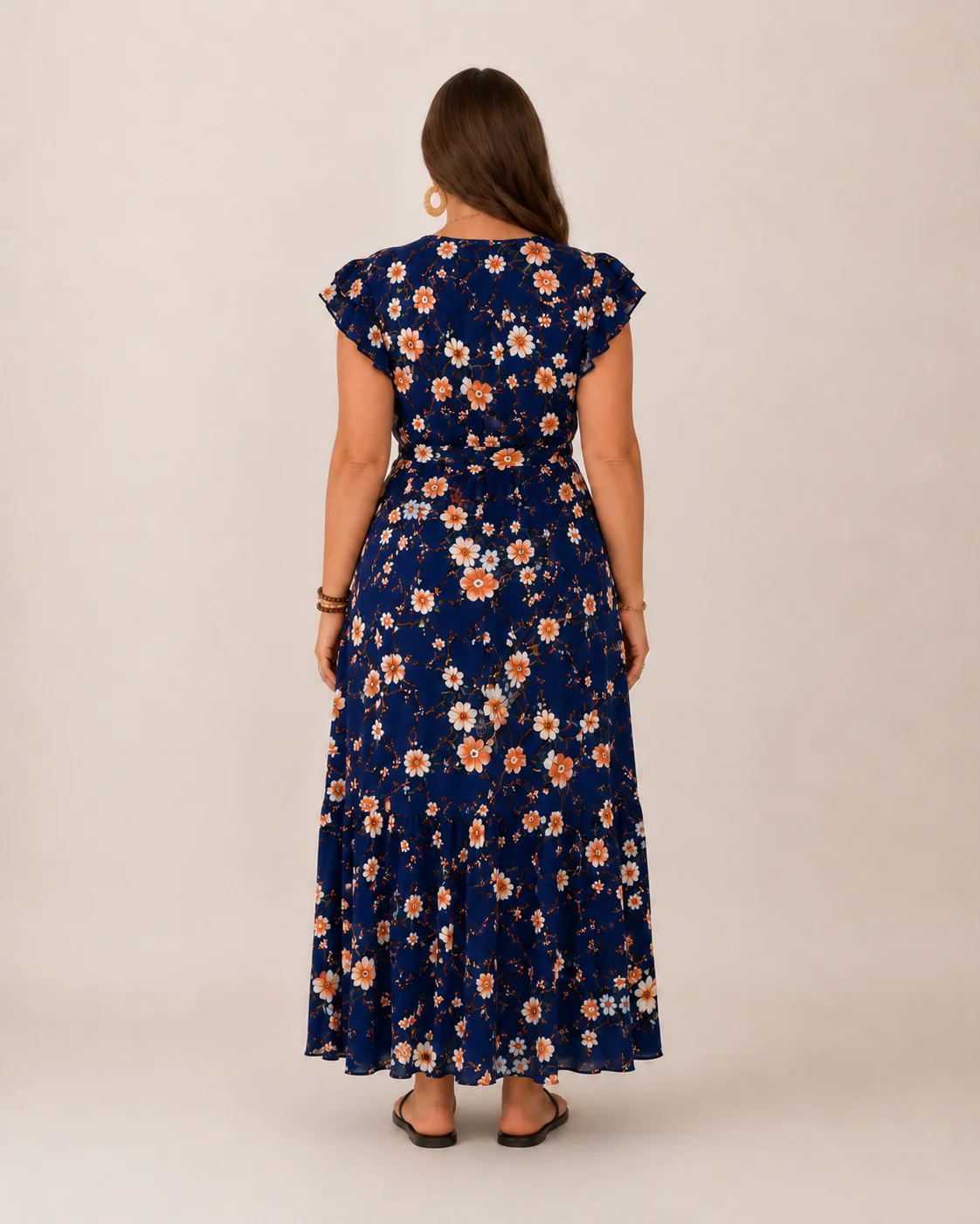 Robe maxi fleurie femme portefeuille - Flatteuse et feminine - Image 3