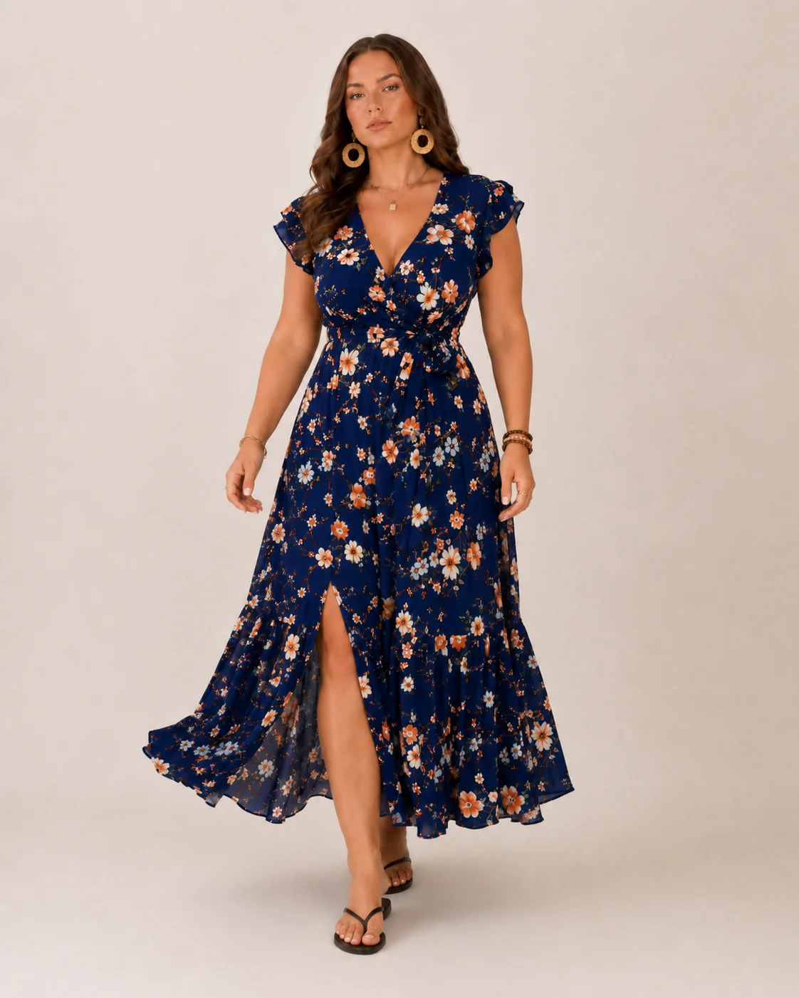 Robe maxi fleurie femme portefeuille - Flatteuse et feminine - Image 5