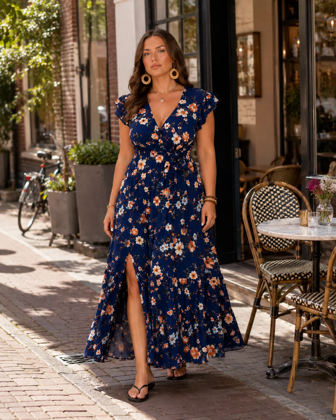 Robe maxi fleurie femme portefeuille - Flatteuse et feminine - Image 7