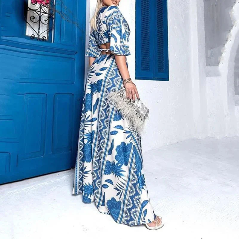 Robe maxi imprimee femme a coupe fluide - Legere et estivale - Image 3