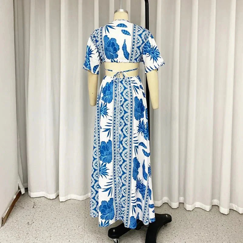 Robe maxi imprimee femme a coupe fluide - Legere et estivale - Image 7
