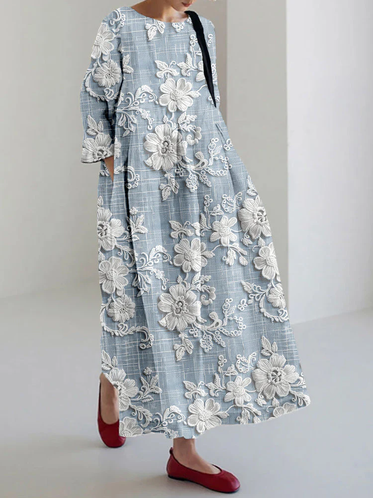 Robe maxi imprimée femme – Élégante et fluide - Image 4