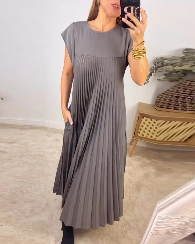 Robe maxi plissée femme élégante – Fluide et raffinée - Image 10
