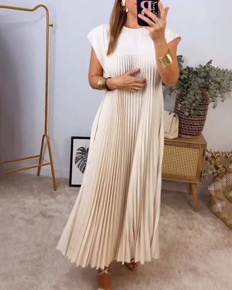 Robe maxi plissée femme élégante – Fluide et raffinée - Image 6