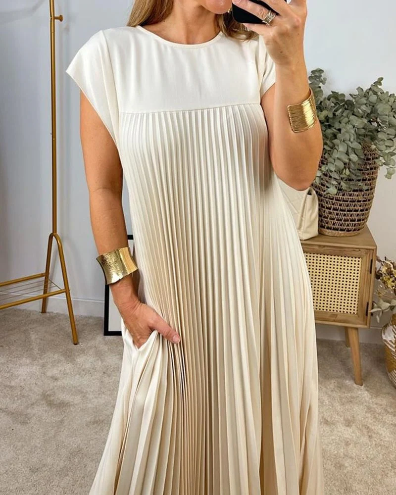Robe maxi plissée femme élégante – Fluide et raffinée - Image 7