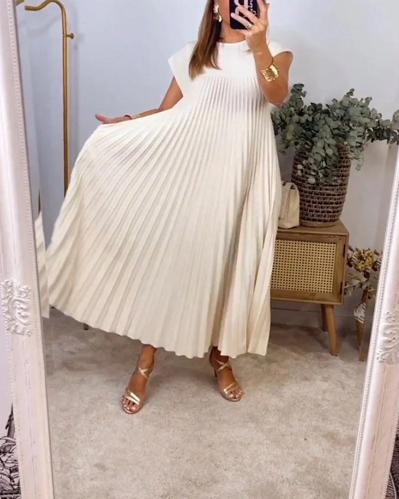 Robe maxi plissée femme élégante – Fluide et raffinée - Image 8