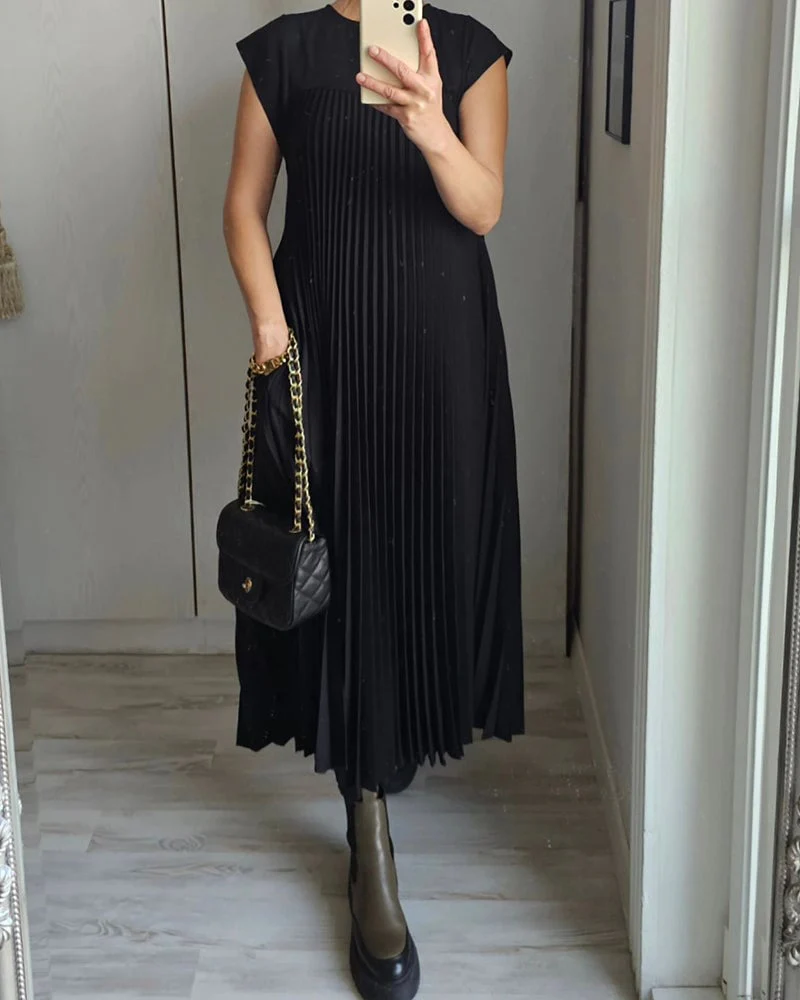 Robe maxi plissée femme élégante – Fluide et raffinée - Image 9