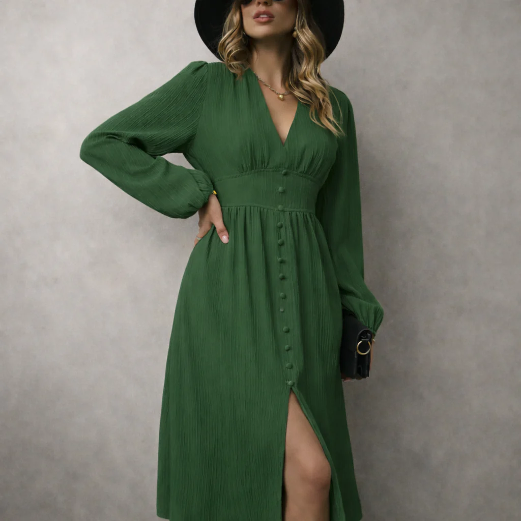 Robe maxi vintage chic pour femme – Style estival élégant, fluide et décontracté