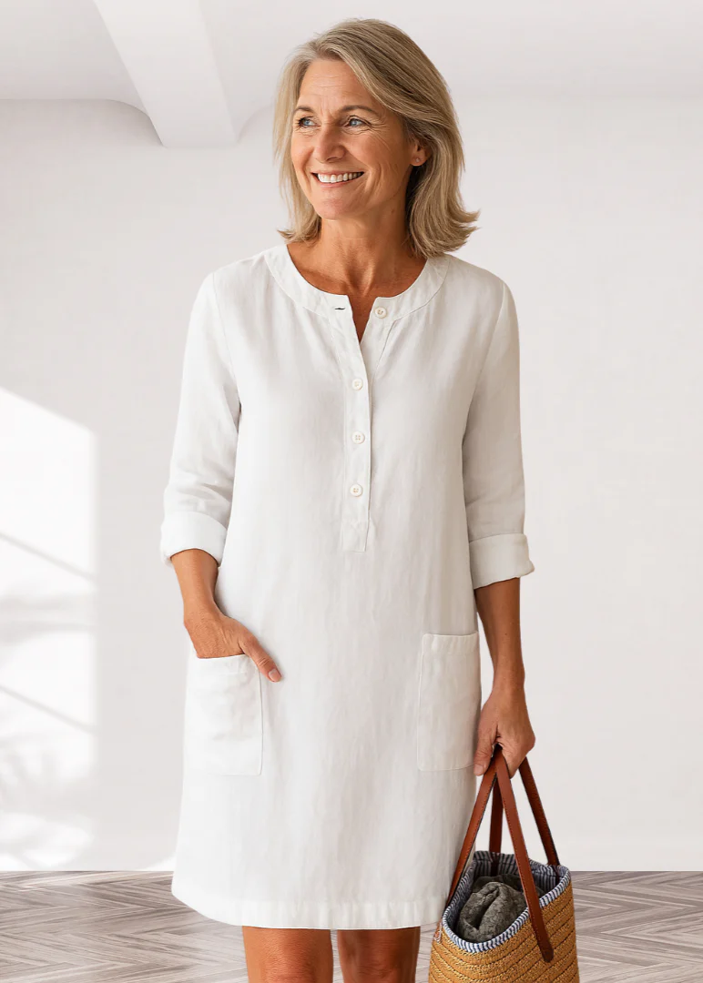 Robe Midi Classique Décontractée Femme – Coupe Ample avec Poches - Image 4