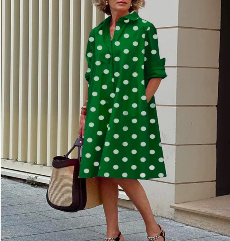 Robe midi décontractée pour femme en coton et lin – Coupe confortable pour tous les jours - Image 3