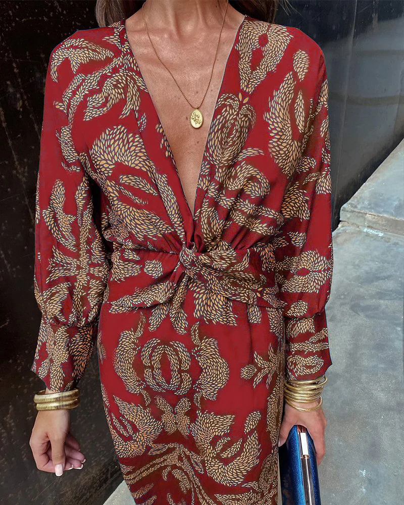 Robe Midi Élégante à Décolleté en V Femme – Coupe Flatteuse, Détail Raffiné - Image 6