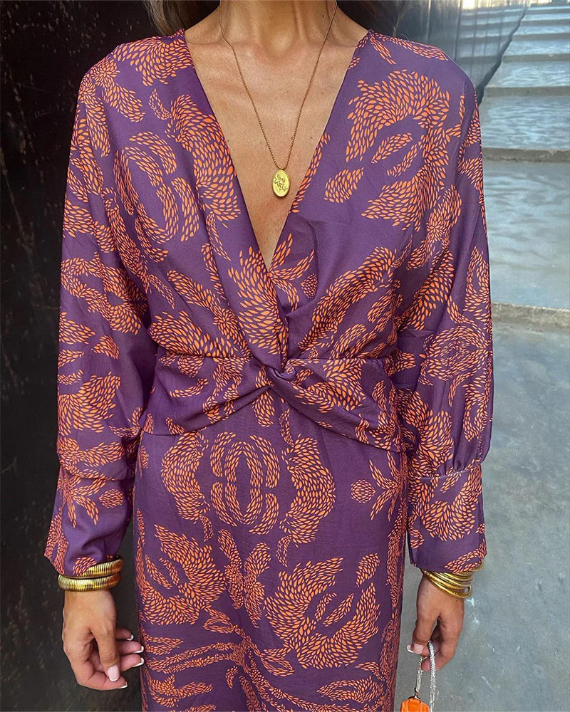 Robe Midi Élégante à Décolleté en V Femme – Coupe Flatteuse, Détail Raffiné - Image 8